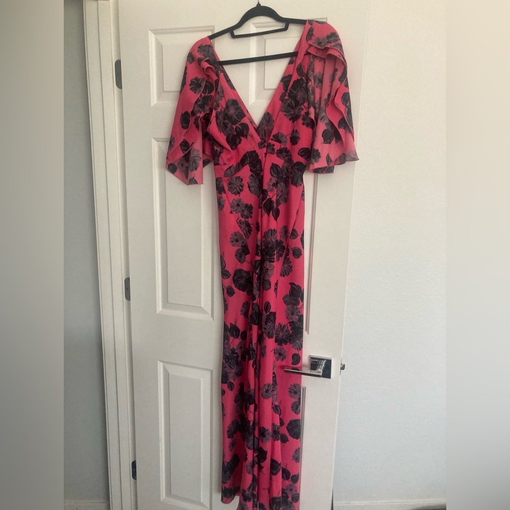 ASOS Pink Floral  Maxi Dress size USA 4
